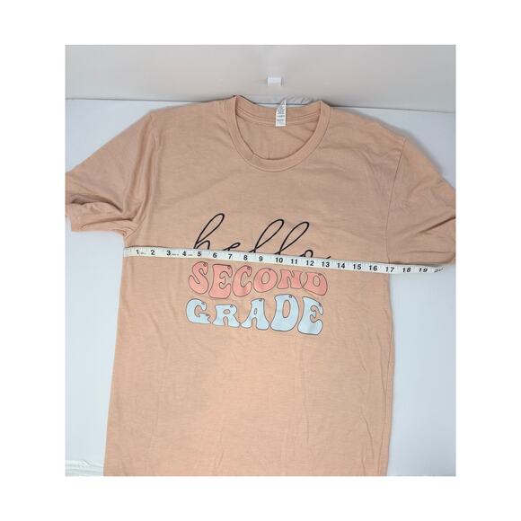 Outlash Teacher Tshirt Hello Second Grade Size M PreOwned Educator School Spirit - Picture 5 of 7